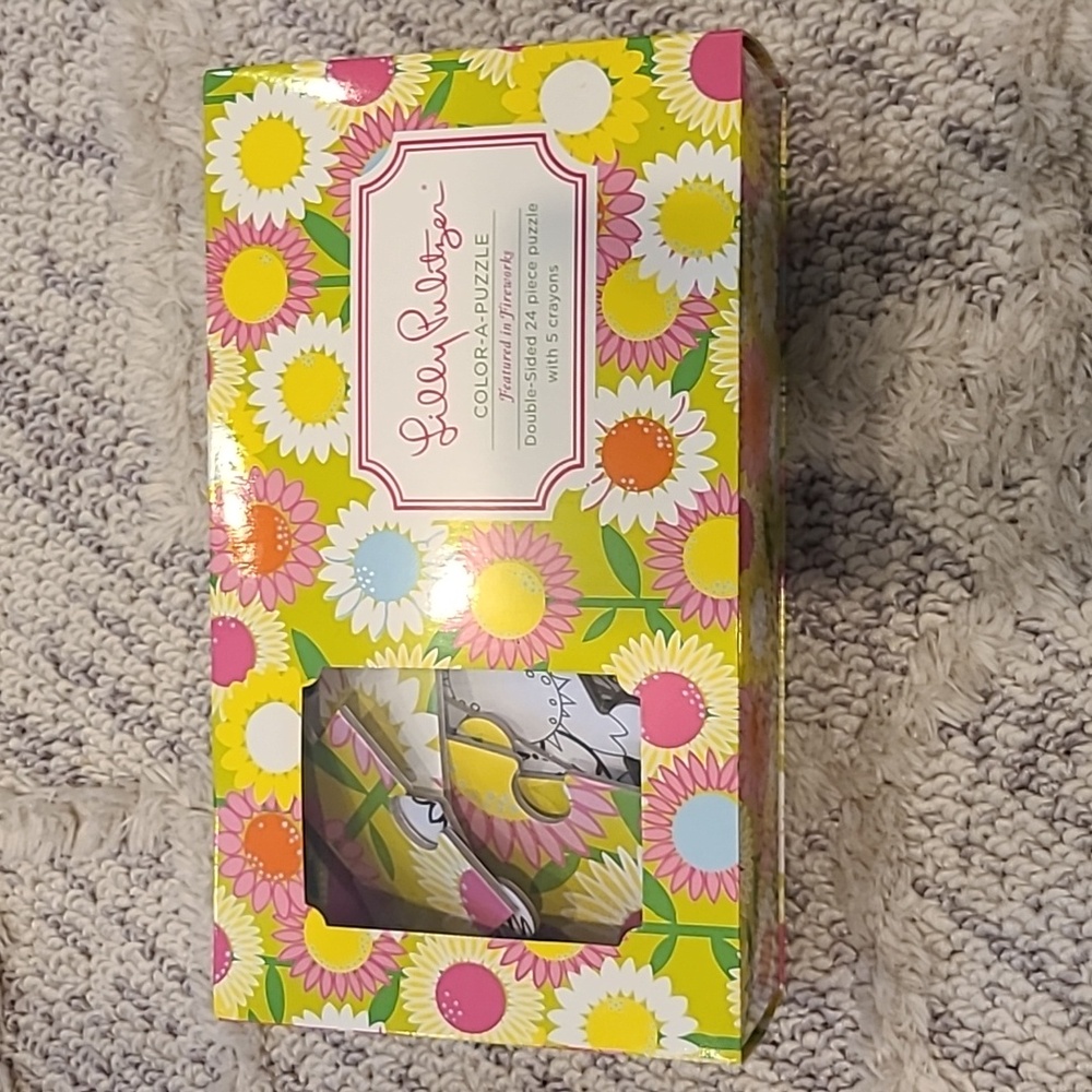 Lilly pulitzer color a puzzle crayons